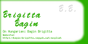 brigitta bagin business card